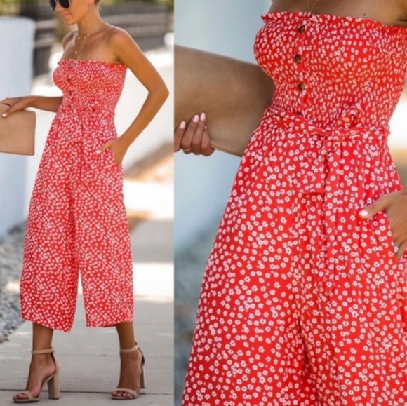 Skylar + Madison Pants & Jumpsuits Kinsey Smocked Jumpsuit With